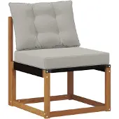 vidaXL Outdoor-Sofagarnitur mit Kissen 5 pcs Natürlich und Hellgrau