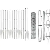 vidaXL Schweißdrahtzaun mit Spikes 100 x 0,8 m Verzinkter Stahl Silber
