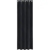 vidaXL Verdunkelungsvorhänge 2 pcs Schwarz 140 x 225 cm Samt