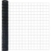 vidaXL Eurozaun Grau 1,6 x 10 m PVC-beschichtetes Eisen