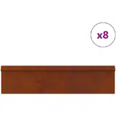 vidaXL Schneckenzauns 12 Stk. 100 x 3,5 x 25 cm Wetterfeststahl Rostig