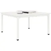 vidaXL Couchtisch Weiß 80 x 80 x 45 cm Massives Kiefernholz