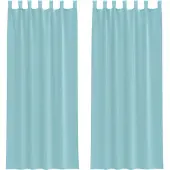 vidaXL Voile Vorhänge mit Schlaufen 2 Stk. Türkis 140x260 cm