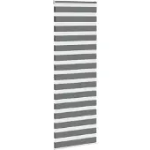vidaXL Doppelrollo Dunkelgrau 80x200 cm Stoffbreite 75,9 cm Polyester