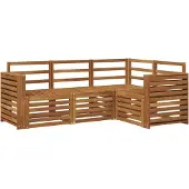 vidaXL Sofagarnituren 4 pcs Natur Massivholz Akazie