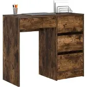 vidaXL Schreibtisch Geräucherte Eiche Holzwerkstoff 90 x 37,5 x 75 cm