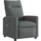 vidaXL Massage-Relaxsessel, Stoff, Dunkelgrau