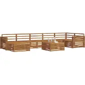 vidaXL Outdoor-Sofagarnitur 8 pcs Natur