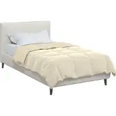 vidaXL Ganzjahresbettdecke Gepolstert Creme 140 x 220 cm Mikrofaser