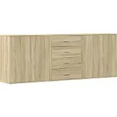 vidaXL Sideboards 3 Stk. Sonoma-Eiche Holzwerkstoff
