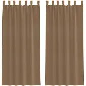 vidaXL Voile Vorhänge mit Schlaufen 2 Stk. Hellbraun 140x245 cm