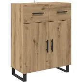 vidaXL Highboard 2 stk. Artisan-Eiche 69,5 x 34 x 180 cm Holzwerkstoff