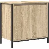 vidaXL Waschbeckenunterschrank Sonoma-Eiche 60x34,5x60 cm