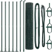 vidaXL Euro-Zaun mit Betonsockel 10 x 1,4 m PVC-beschichteter Stahl