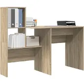 vidaXL Schreibtisch Sonoma-Eiche Holzwerkstoff 131,5 x 50 x 106,5 cm