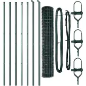 vidaXL Bodenmontierter Euro-Zaun 10 x 1,6 m PVC-beschichteter Stahl