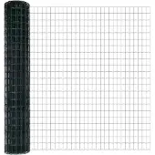 vidaXL Bodenmontierter Euro-Zaun 10 x 1,5 m PVC-beschichteter Stahl