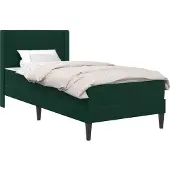 vidaXL Bettgestell mit Matratze Dunkelgrün 80 x 200 cm Samt