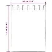 vidaXL Voile Vorhänge mit Lasche 2 Stk. Braun