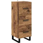 vidaXL Highboard Altholz 34,5 x 34 x 180 cm Holzwerkstoff