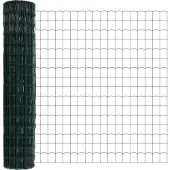 vidaXL Euro-Zaun mit Betonsockel 10 x 1,6 m PVC-beschichteter Stahl