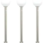 vidaXL Pollerleuchten mit Sensor 3 Stk. 120 cm Edelstahl IP44