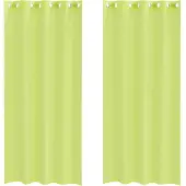 vidaXL Voile Vorhänge mit Ösen 2 Stk. Apfelgrün 140x225 cm