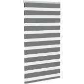 vidaXL Doppelrollo Dunkelgrau 90x100 cm Stoffbreite 85,9 cm Polyester