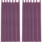 vidaXL Voile Vorhänge mit Schlaufen 2 Stk. Lila 140x245 cm