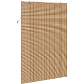 vidaXL Rollo mit Vorhängen Natur 140 x 220 cm Bambus