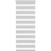 vidaXL Doppelrollo Hellgrau 65x100 cm Stoffbreite 60,9 cm Polyester