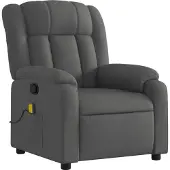 vidaXL Massage-Relaxsessel, Stoff, Dunkelgrau