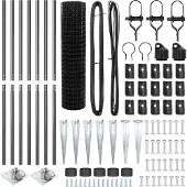 vidaXL Euro-Zaun mit Stacheln 10 x 1,2 m PVC-beschichteter Stahl Grau