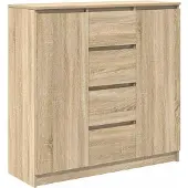 vidaXL Sideboard mit Schubladen Sonoma-Eiche 100,5x35x98,5 cm