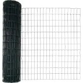 vidaXL Bodenmontierter Euro-Zaun 25 x 1 m PVC-beschichteter Stahl Grün