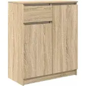 vidaXL Sideboard mit Schublade Sonoma-Eiche 71x35x84 cm Holzwerkstoff