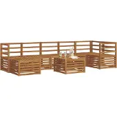 vidaXL Outdoor-Sofagarnitur 8 Stk. Natur