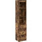 vidaXL Highboard Räuchereiche 37,5x35x180 cm Holzwerkstoff