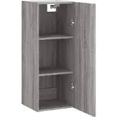 vidaXL Wandschrank Grau Sonoma 34,5x34x90 cm Holzwerkstoff