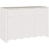 vidaXL Sideboard Drammen Weiß 114 x 43 x 75,5 cm Massivholz Kiefer