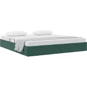 vidaXL Ottoman Bettgestell mit Speicher Dunkelgrün 180 x 200 cm Samt