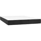 vidaXL Taschenfederkernmatratze Mittel Schwarz 140x210x20 cm Samt