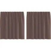 vidaXL Voile Vorhänge mit Lasche 2 Stk. Braun