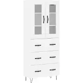 vidaXL Highboard Weiß 69,5x34x180 cm Holzwerkstoff