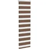 vidaXL Doppelrollo Braun 40x150 cm Stoffbreite 35,9 cm Polyester