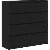 vidaXL Sideboard Schwarz Eichen-Optik 100x35x99 cm Holzwerkstoff
