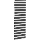 vidaXL Doppelrollo Schwarz 80x230 cm Stoffbreite 75,9 cm Polyester