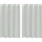 vidaXL Voile Vorhänge mit Ösen 2 Stk. Hellgrau 140x175 cm
