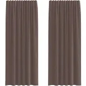 vidaXL Voile Vorhänge mit Lasche 2 Stk. Braun