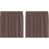 vidaXL Voile Vorhänge mit Stangentaschen 2 Stk. Braun